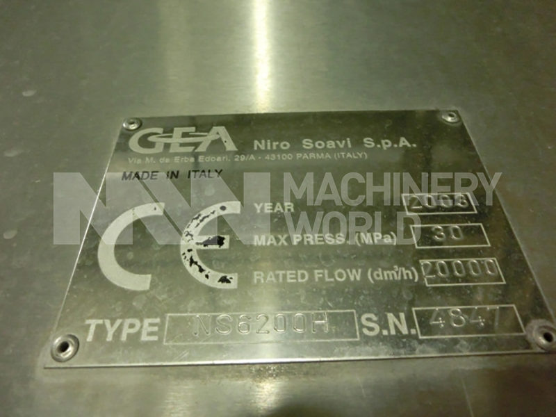 GEA Niro Soavi NS6200H Homogeniser, 20.000 l/h - Image 5