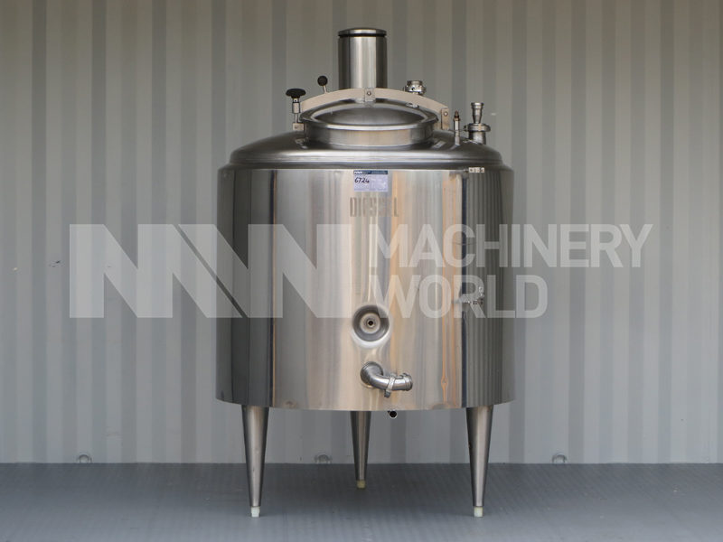 Diessel Stainless Steel Jacketed Tank with Top Mounted Mixer - 400 ltr