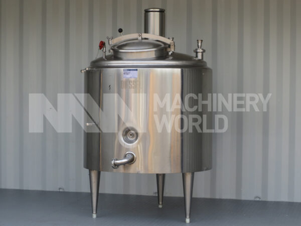 Diessel Stainless Steel Jacketed Tank with Top Mounted Mixer - 400 ltr