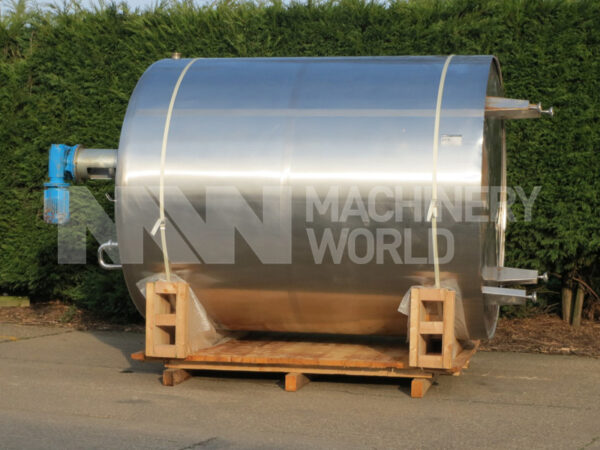 Stainless Steel Jacketed Tank with Top Mounted Mixer - 3,000 ltr