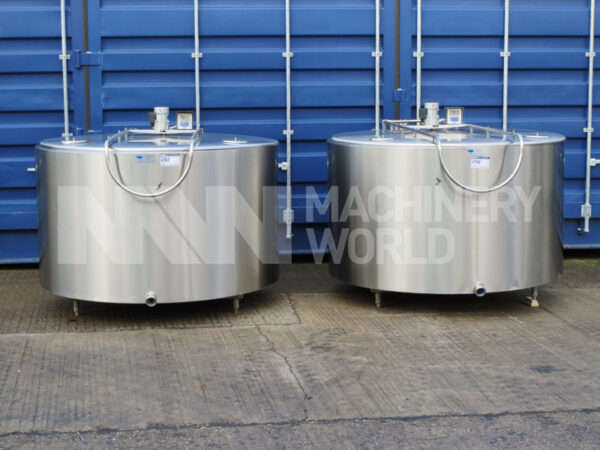 Inox DX Tank with Top Mounted Mixer- 2.000 ltr (Lot of 2)