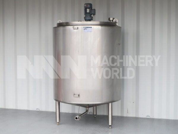 Stainless Steel Jacketed Tank with Top Mounted Mixer - 1.000 ltr