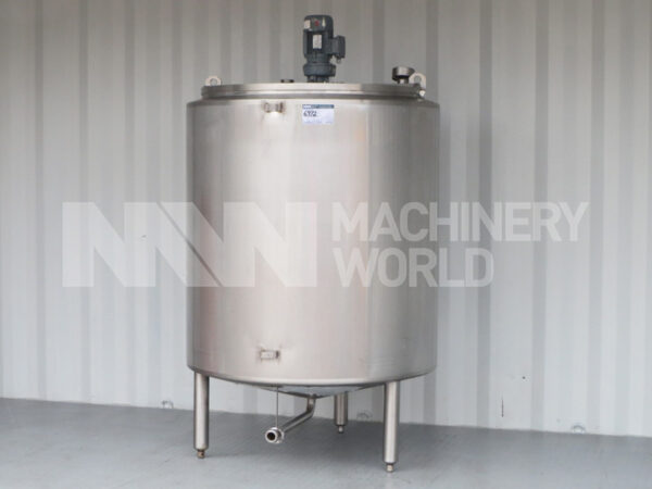 Stainless Steel Jacketed Tank with Top Mounted Mixer - 1.000 ltr