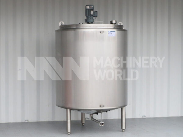 Stainless Steel Jacketed Tank with Top Mounted Mixer - 1.000 ltr