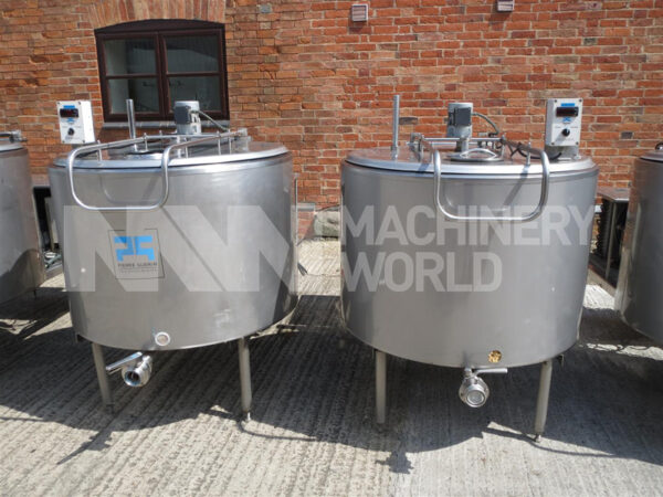 Open Cooling / Ageing Tank with Top Mounted Mixer - 500 ltr (Lot of 3)