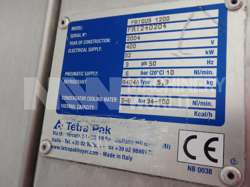 Tetra Pak Hoyer SF Frigus 1200 C Ice Cream Continuous Freezer - Image 3