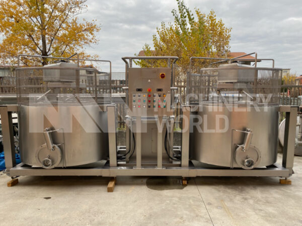 Sacma Inox Multi-purpose Circular Cheese Vats - 1,000 Litres (2 off)