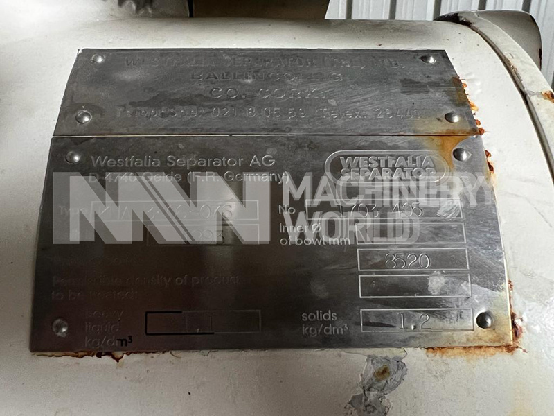 200kg per Hour Westfalia KNA 3 06 076 Quark Separator - Image 4