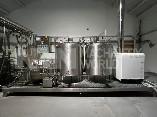 Complete Technogel 600 LPH Ice Cream Factory - Incl Mix plant, Ageing Vats and Continuous Freezer