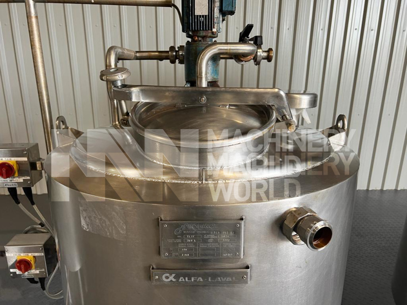 300 Ltr Alfa Laval Stainless Steel Jacketed Tank (1x Available) - Image 2