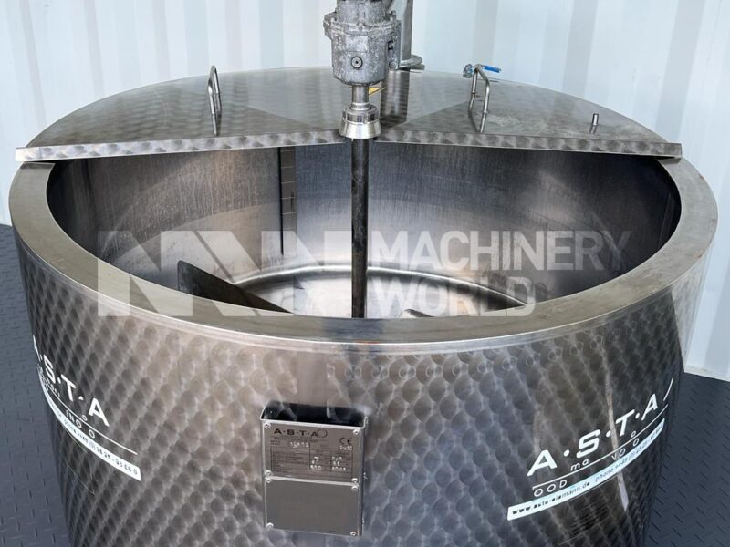500 Ltr ASTA Stainless Steel Jacketed Circular Cheese Vat - Image 3