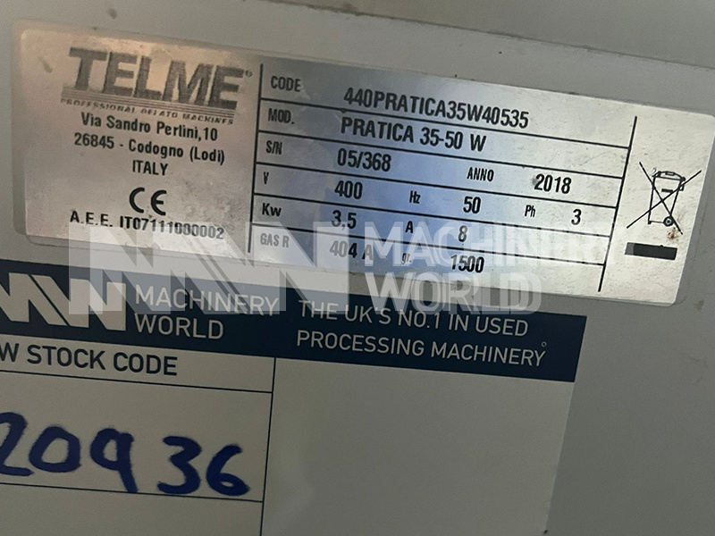 Telme Pratica 35-50 Ice Cream Batch Freezer (2018) - Image 8