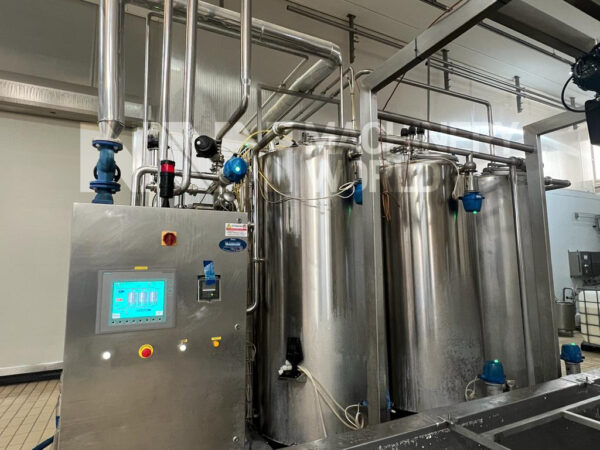 20,000 LPH Tecnolat 3-Tank (1,500L) & 1-Channel Automatic CIP System Plant