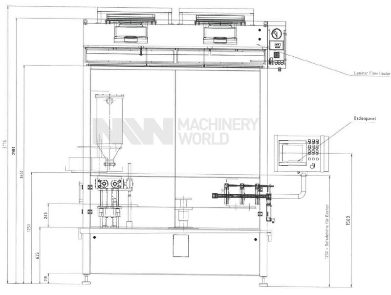 Novapac Novacup RS200-2 Ultra Clean Piston Pot Filler with Torq Capper - 90gm to 1kg Tub Filler (YOM - 2014) - Image 11
