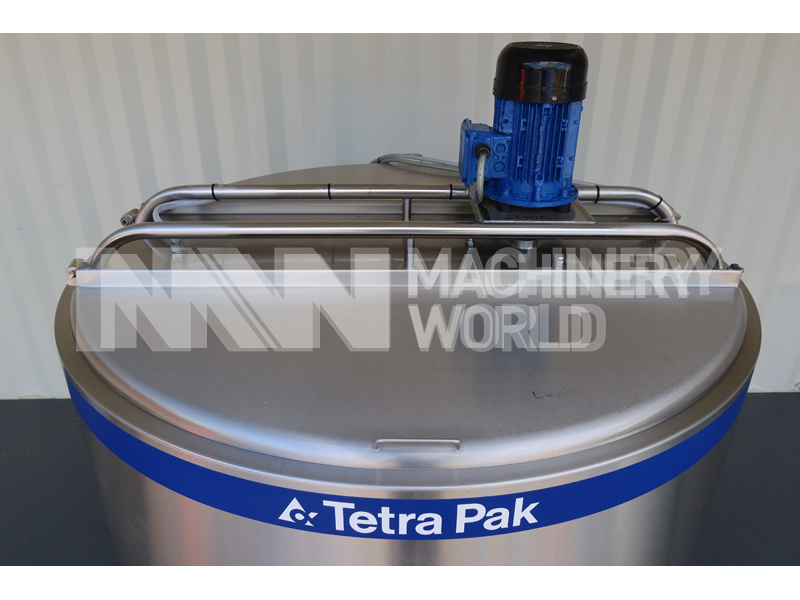 1200 Ltr Tetra Pak Jacketed Pasteurisation Tank with High Speed Mixer - Image 2