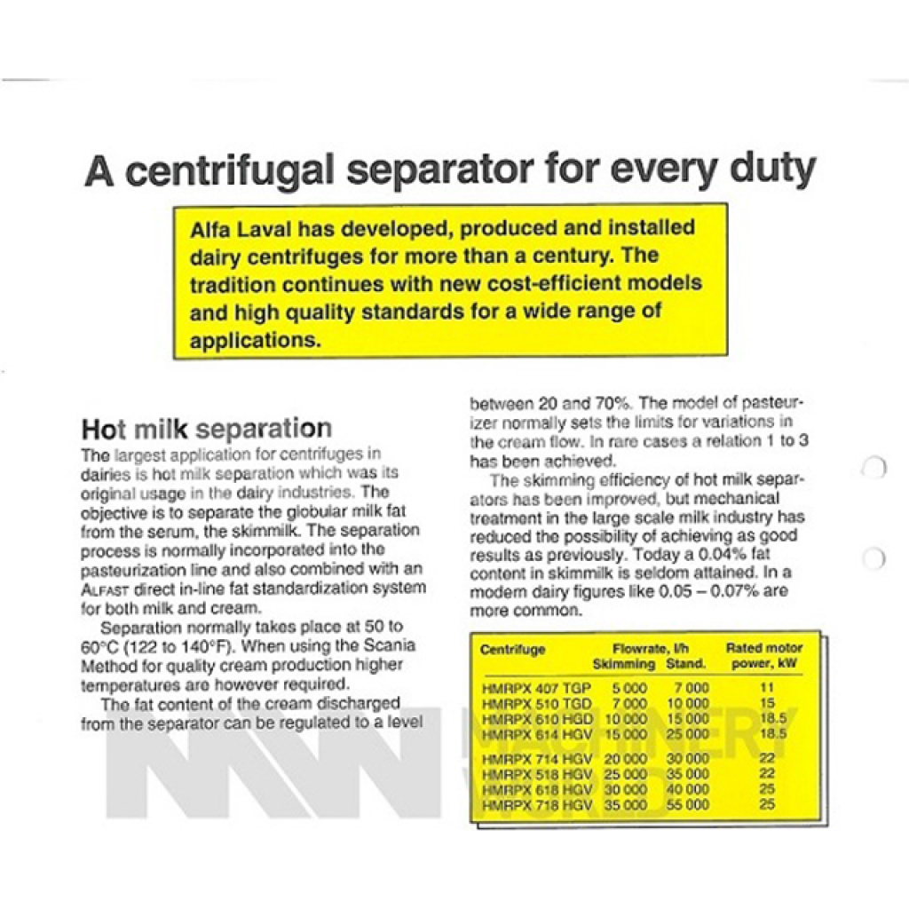 20,000 LPH Alfa Laval Tetra Pak HMRPX 714 HGV 74C Milk Cream Separator - Image 8
