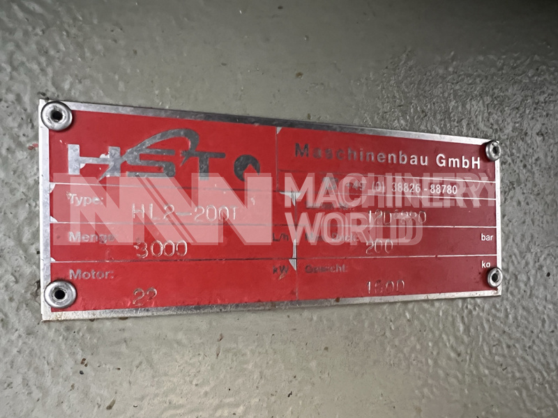 3,000 LPH HST HL2-200T (200 Bar) Homogeniser - Image 9