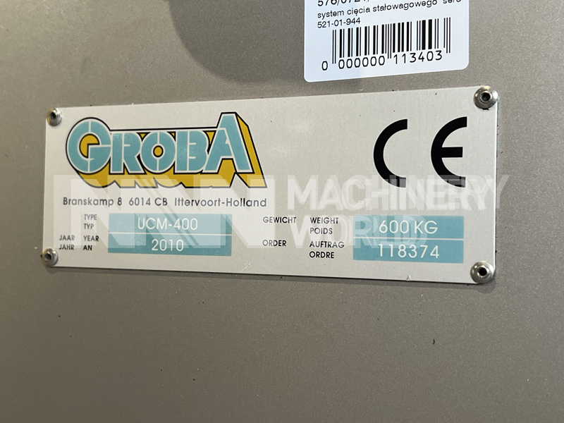 Groba UCM 400 Ultrasonic Cheese Cutting Machine (2010) - Image 8