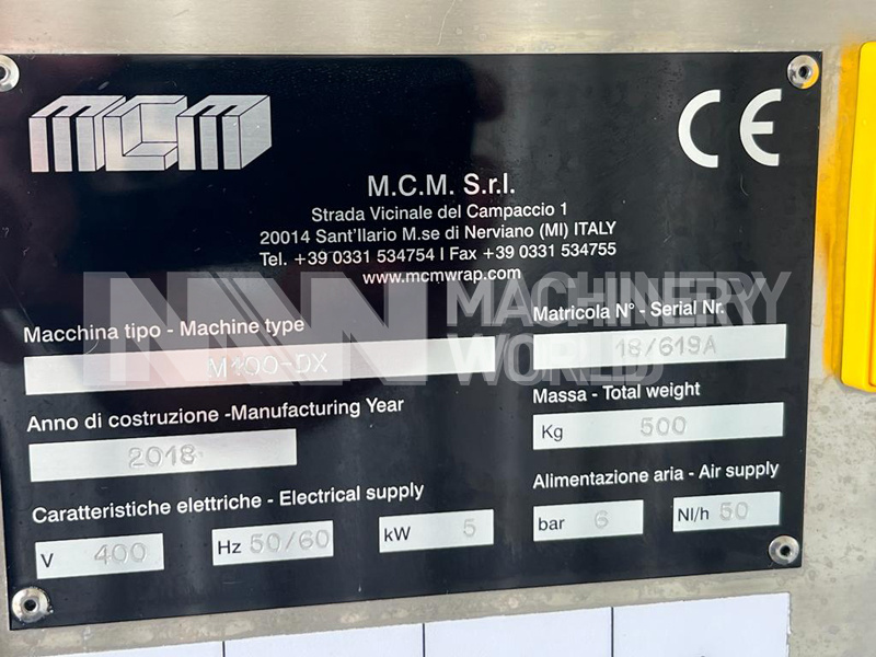 MCM M100 Single Lane Stainless Steel Flow Wrapper (2018) - Image 8