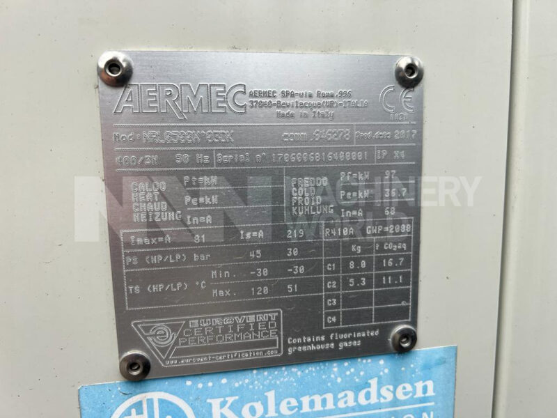 36.7kw Aermec NRL0500X Package Air-Water Chiller (Year 2017) - Image 6