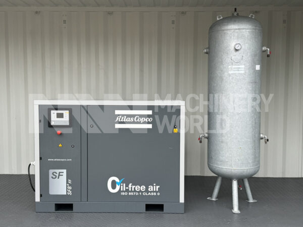 Atlas Copco SF8+FF Oil-Free Scroll Air Compressor (Year 2016)
