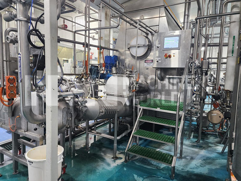 5,000kg per hour APV Pasilac HCT2 Continuous Butter Churn with Pattyn Bulk Butter Packing Line