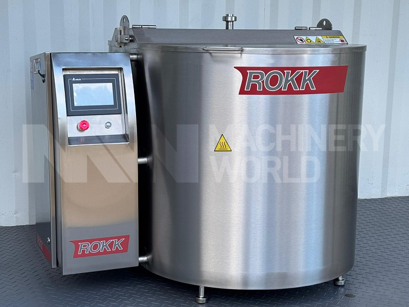 500 Ltr ROKK RMELT-500 Jacketed Frozen Fat Oil Butter Chocolate Batch Melter (Brand New)