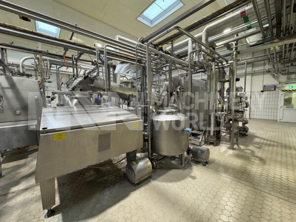 6,000kg per hour Simon Freres MD1230VR Continuous Butter Churn with Simplistock SV2 25kg Bulk Butter Packer