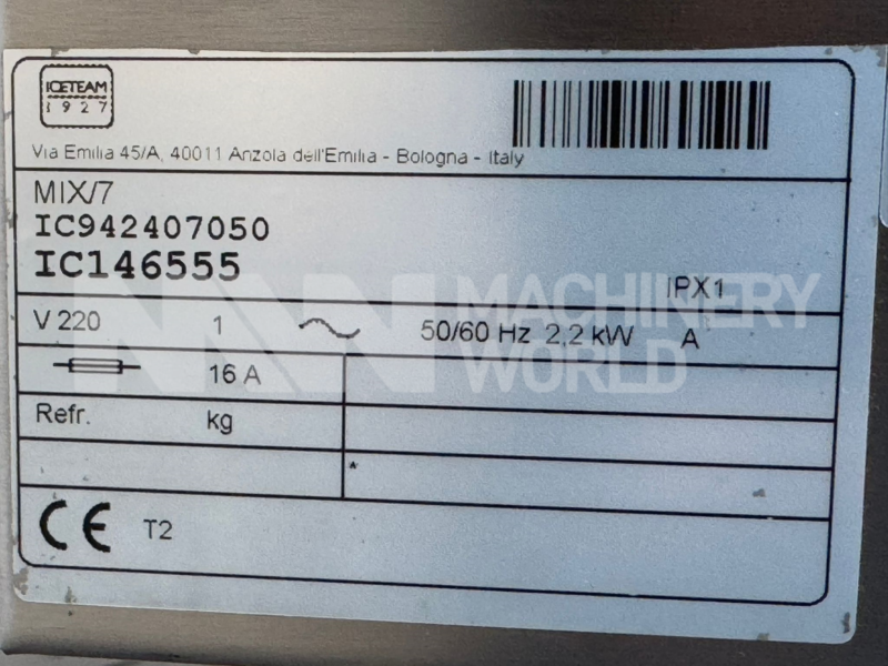 Cattabriga Mix 7 Ice Cream Batch Pasteuriser (Year 2018) - Image 6