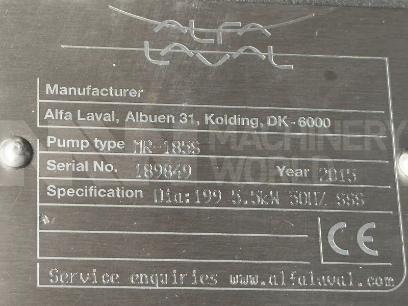 5.5kw Alfa Laval MR185S Centrifugal Pump - Image 4