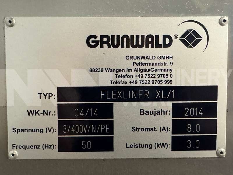 1kg to 20kg Grunwald Flexiliner XL 1-Lane Auto Bucket Filler (Year 2014) including Niverplast Varifold Bag Closer (Year 2017) - Image 15