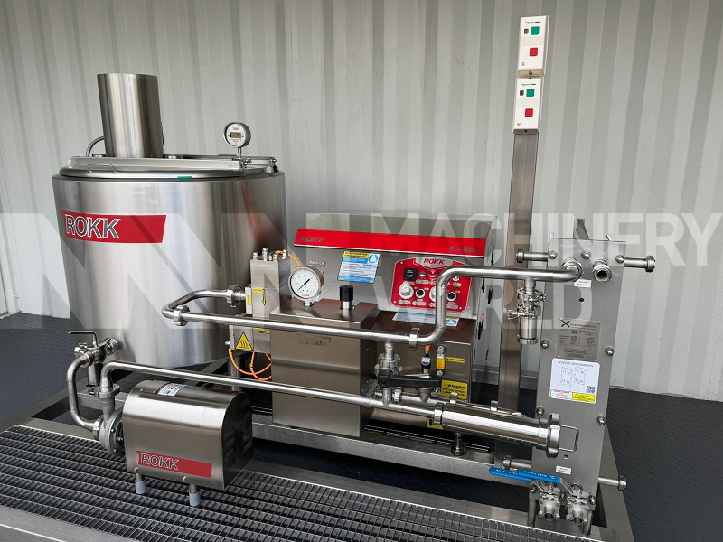 300 LPH ROKK Universal Mini Mixing Plant with 250 Bar Homogeniser, Jacketed Mix Tank & Heat Exchanger - BRAND NEW - Image 3