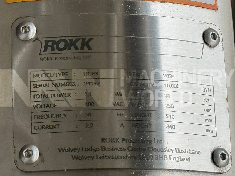 300 LPH ROKK Universal Mini Mixing Plant with 250 Bar Homogeniser, Jacketed Mix Tank & Heat Exchanger - BRAND NEW - Image 10