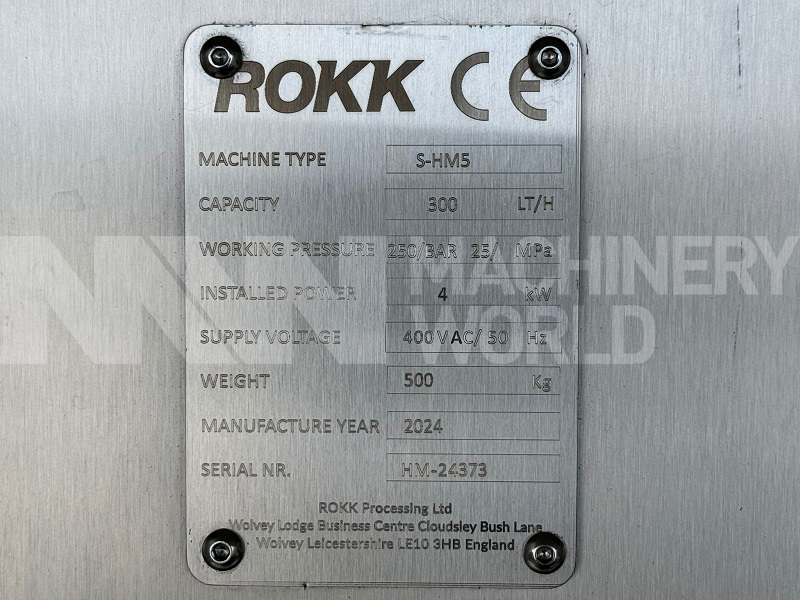 300 LPH ROKK Universal Mini Mixing Plant with 250 Bar Homogeniser, Jacketed Mix Tank & Heat Exchanger - BRAND NEW - Image 8