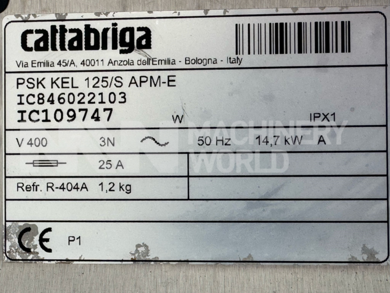 Cattabriga PSK 125/S Pro Ice Cream Batch Pasteuriser (Year 2015) - Image 6
