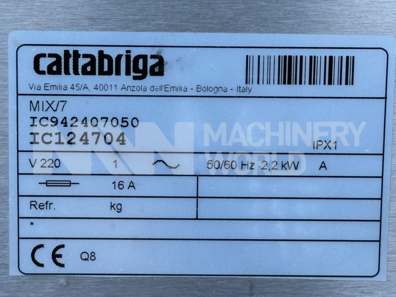 Cattabriga Mix 7 Ice Cream Batch Pasteuriser (Year 2016) - Image 6