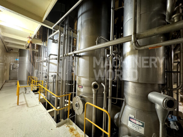 29,084kg per hour (29,956 LPH) Stork 4-Effect MVR Evaporator Concentrator Plant