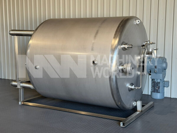 5,000 Ltr 316 Grade Stainless Steel Jacketed Tank with Full Sweep Gate Mixer - Year 2025 (Never Used)