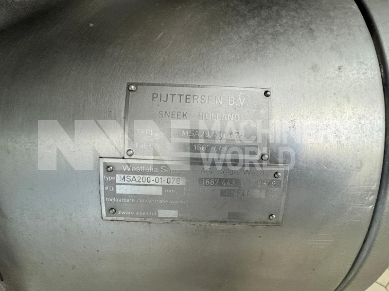 25,000 LPH GEA Westfalia MSA 200-01-076 Milk Cream Centrifuge Separator - Image 10
