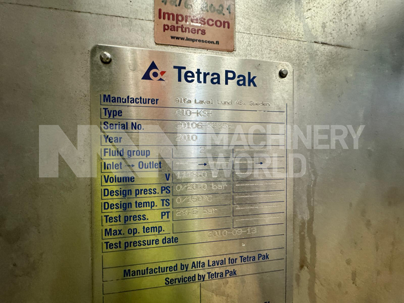 6,000 LPH to 12,000 LPH Tetra Pak Tetra Therm Aseptic UHT ESL Process Plant with Homogeniser (Year 2010) - Image 16