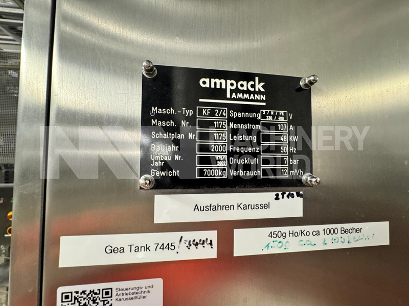 Ampack Ammann KF 2/4 Ultra Clean Hygienic Linear Pot Filler - Image 16