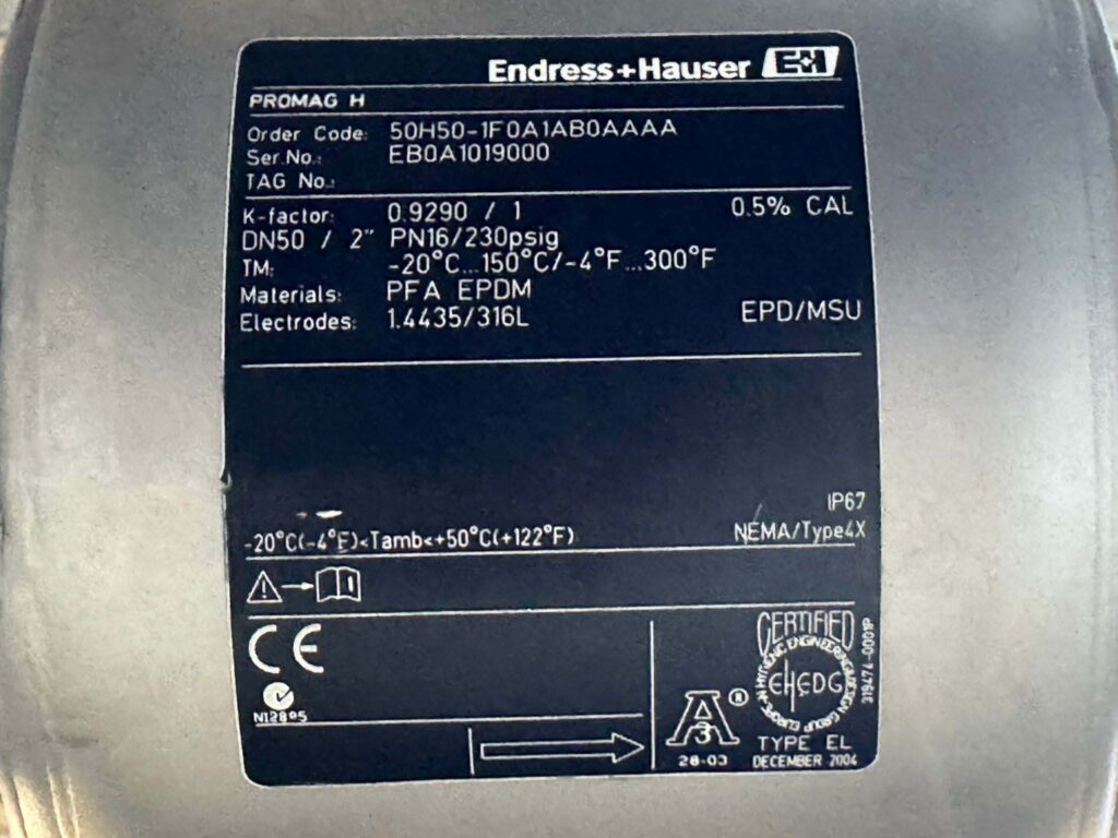 Tubular Shell-in-Tube Heat Exchanger with Alfa Laval Unique SSV Valves and Endress & Hauser Promag 50 Flowmeter - Image 8