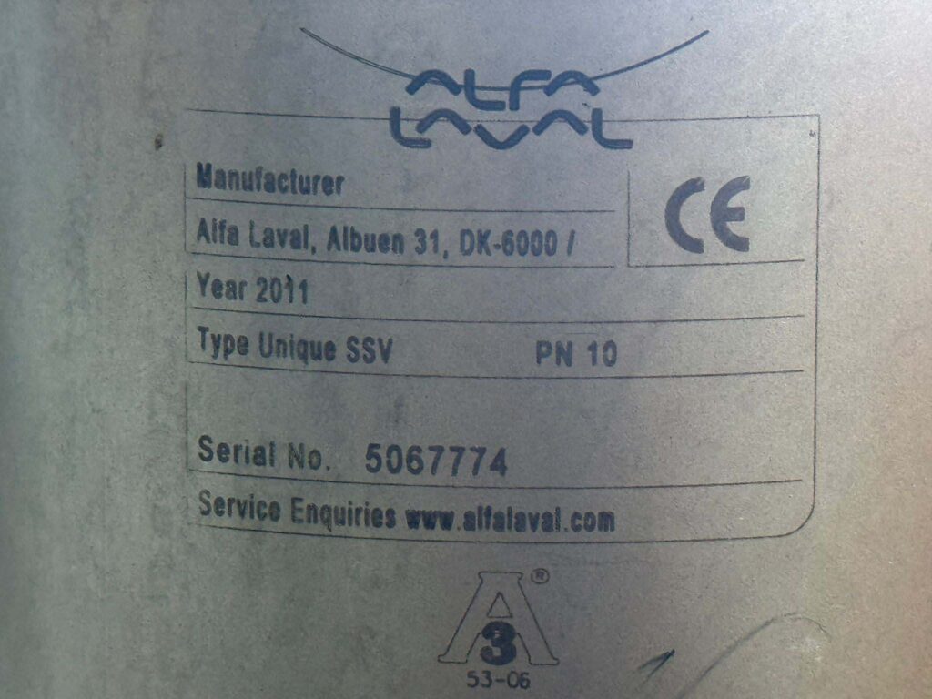 Tubular Shell-in-Tube Heat Exchanger with Alfa Laval Unique SSV Valves and Endress & Hauser Promag 50 Flowmeter - Image 5