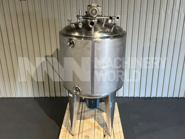 2,000 Ltr Asepto Stainless Steel Jacketed Tank with Scraped Surface Mixer & 45kw Bottom High Shear Mixer