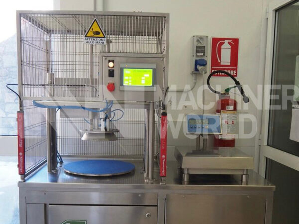 Used Facchinetti LPR01 Round Cheese Portion Cutting Machine (Year 2016)