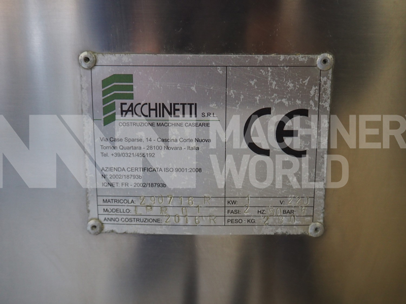 Used Facchinetti LPR01 Round Cheese Portion Cutting Machine (Year 2016) - Image 12