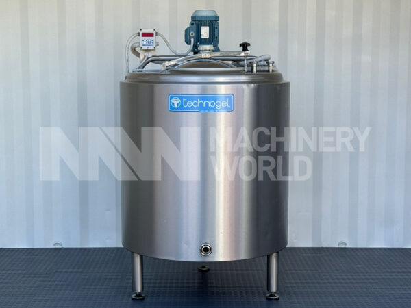 Technogel Jacketed Pasteurisation Tank with High Speed Mixer - 600 ltr