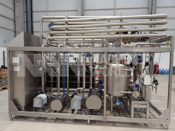 10,000 LPH Skid Mounted Milk Pasteuriser Plant with Alfa Laval Plate Heat Exchanger & PLC Control Panel (Year 2021 - NEVER USED)