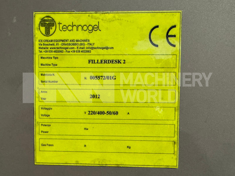 Technogel Fillerdesk 2 Semi-Automatic Bulk Ice Cream Filling Machine (Year 2012) - Image 9