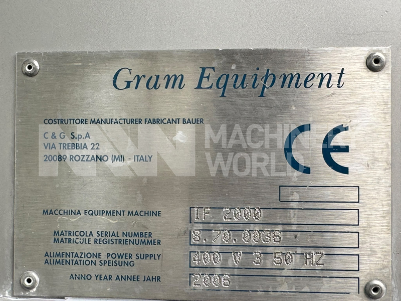 Gram IF 2000 Ice Cream Ingredient Feeder (Year 2006) - Image 9